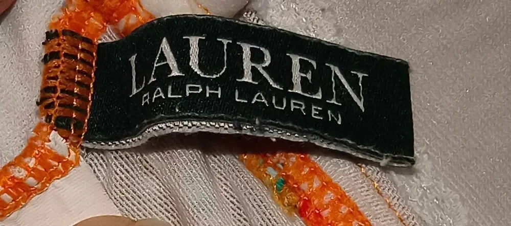 Lauren Ralph Lauren Paisley Print One Piece Swimsuit halter neckline ruched side